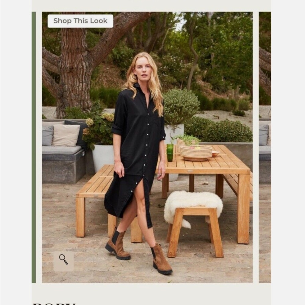 Frank and Eileen Rory Shirt Dress. Black. XS